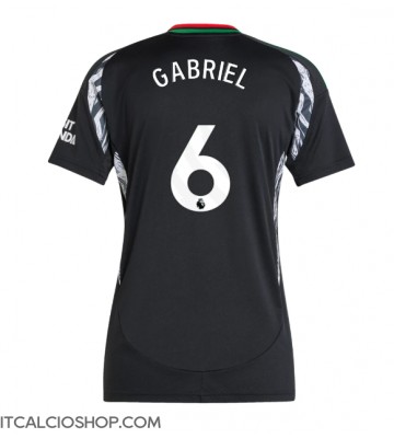 Arsenal Gabriel Magalhaes #6 Seconda Maglia Femmina 2024-25 Manica Corta